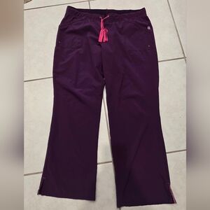 Smitten Large Plum Scrub Pants